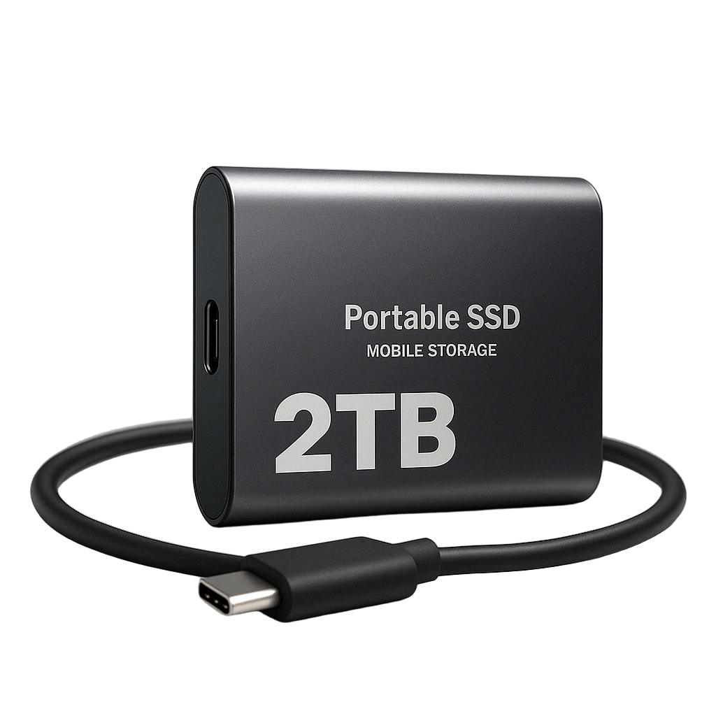 Compacte SSD-harde schijf met hoge snelheid, USB-C-aansluiting, 1050 MB/s 0