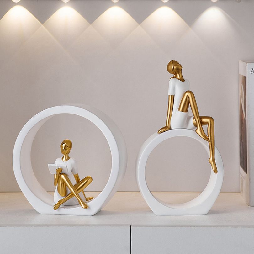 Creatief Meisje Bureau Ornament Modern Design 1