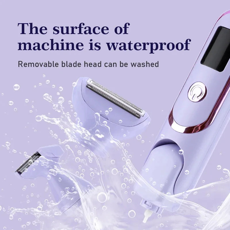 Dames 5-in-1 Elektrisch Scheermes met Vervangbare Hoofden 5