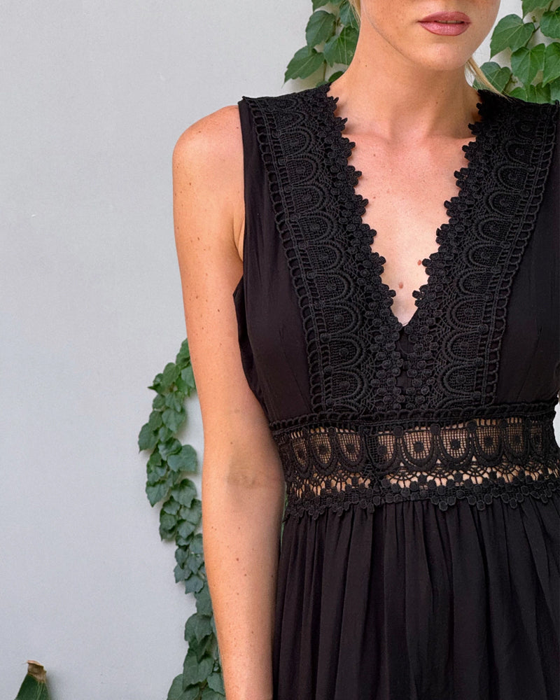 Dames A-Lijn Jurk Met Kanten V-Hals Stijlvolle Zomer Kleding 7