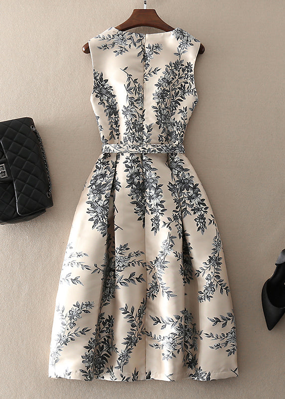 Dames Abrikozenjurk met Rits en Print 1