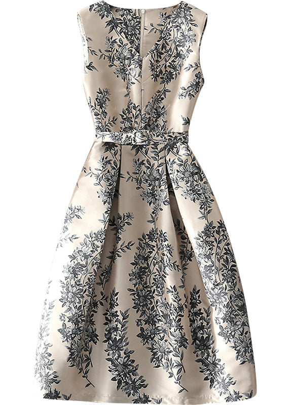 Dames Abrikozenjurk met Rits en Print 4