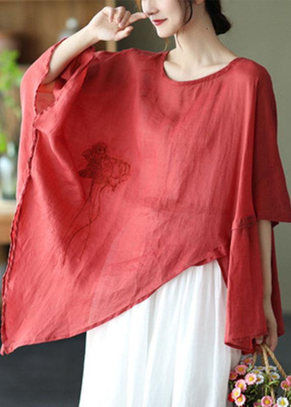 Dames Asymmetrisch Geborduurd Shirt 1