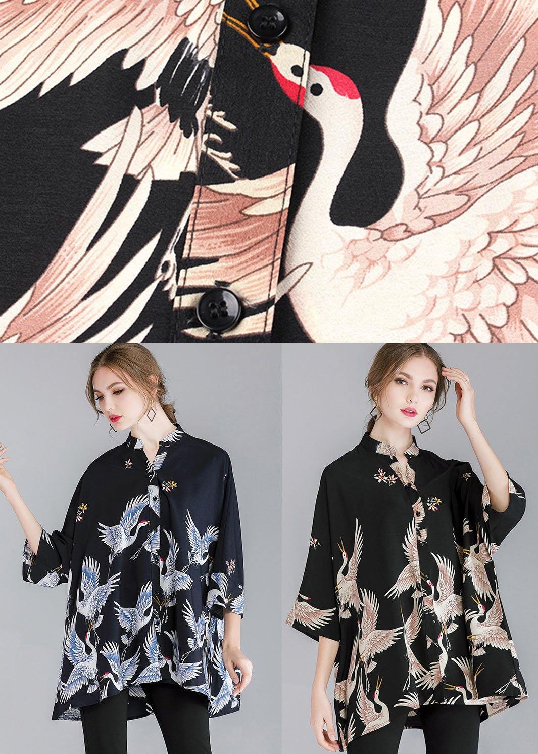 Dames Asymmetrisch Ontwerp Top met Opstaande Kraag 4