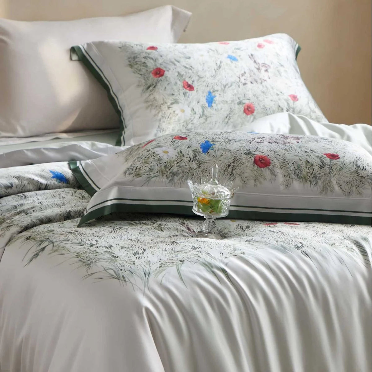 Dames Beddengoedset Bloemenrand Modern Design 10