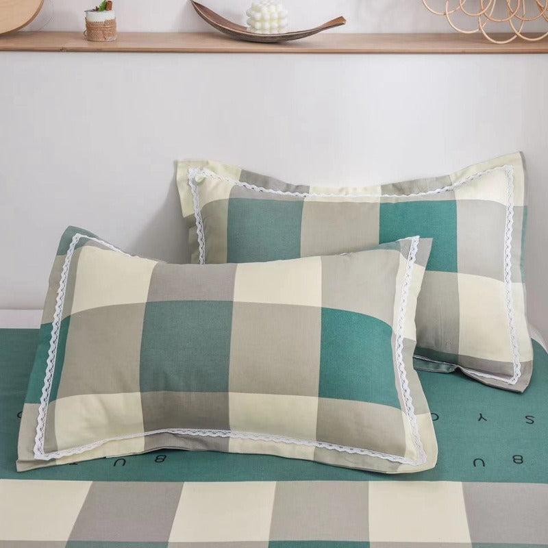 Dames Beddengoedset Modern Ruitpatroon 1