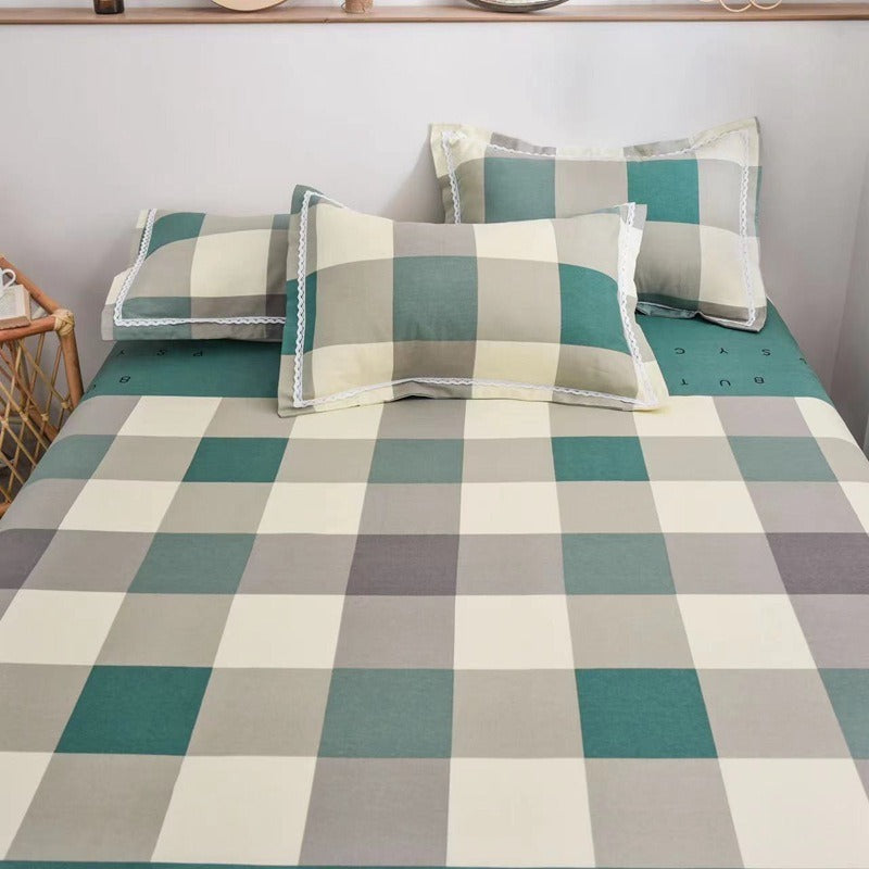 Dames Beddengoedset Modern Ruitpatroon 2