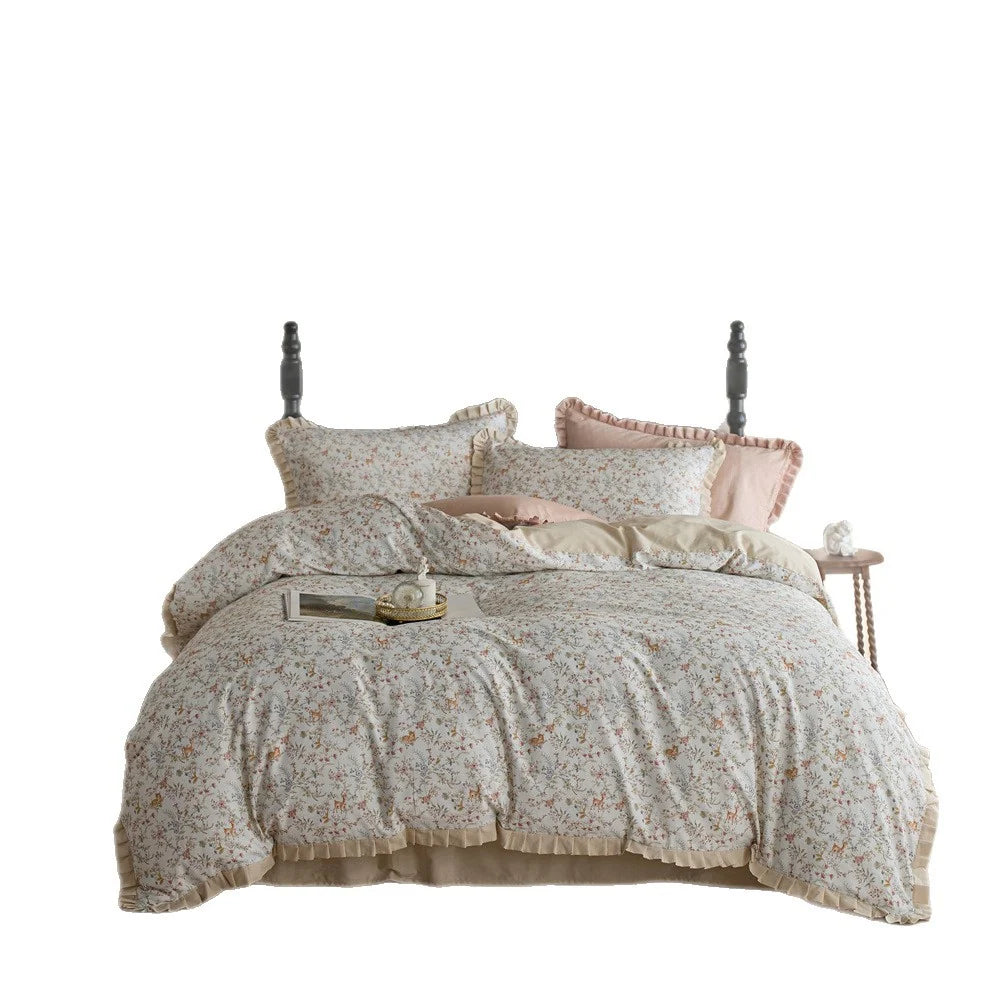 Dames Beddengoedset Vintage Bloemenprint 5