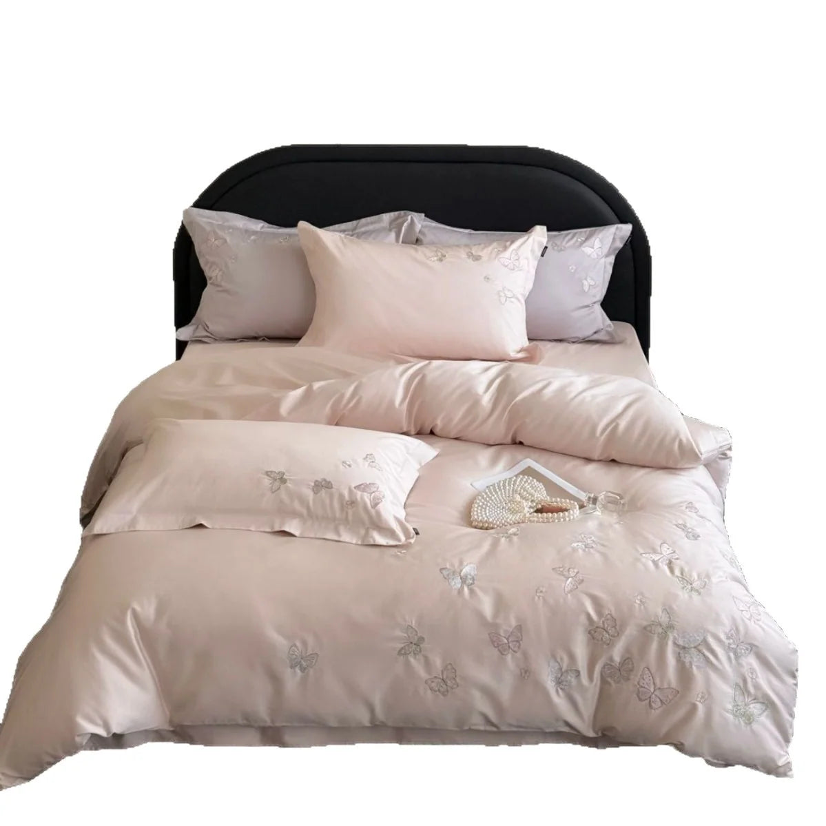 Dames Beddengoedset Vlinderborduurwerk Elegant 4