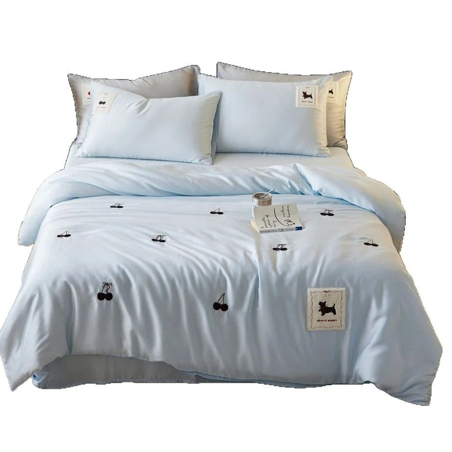 Dames Beddenset Met Kersenborduurwerk 5