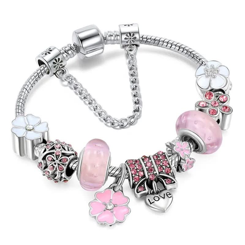 Dames Bedelarmband Bloemontwerp 1