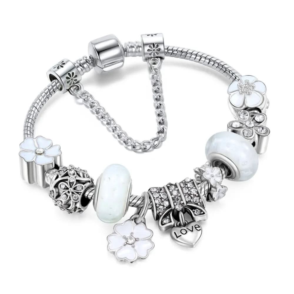 Dames Bedelarmband Bloemontwerp 4