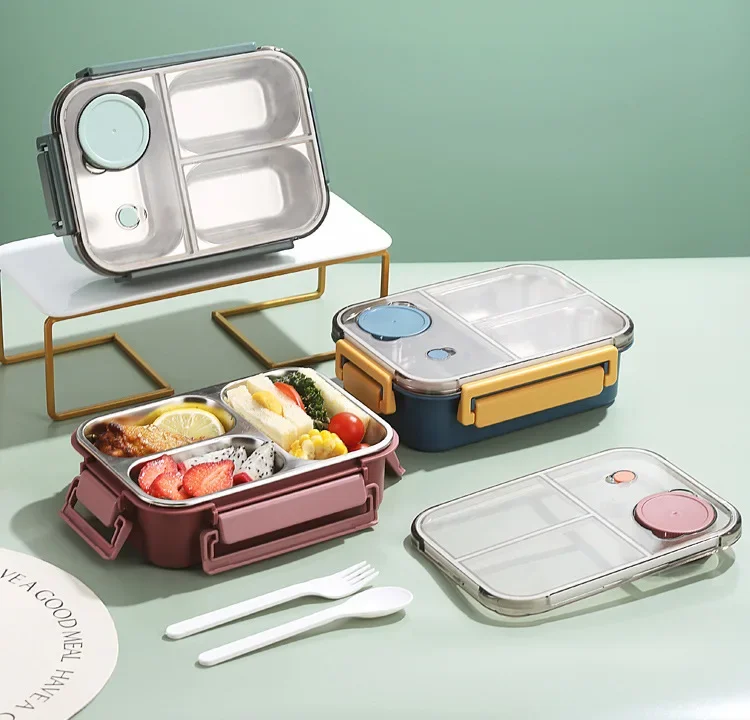 Dames Bento Lunchbox Geïsoleerd Met Compartimenten 1