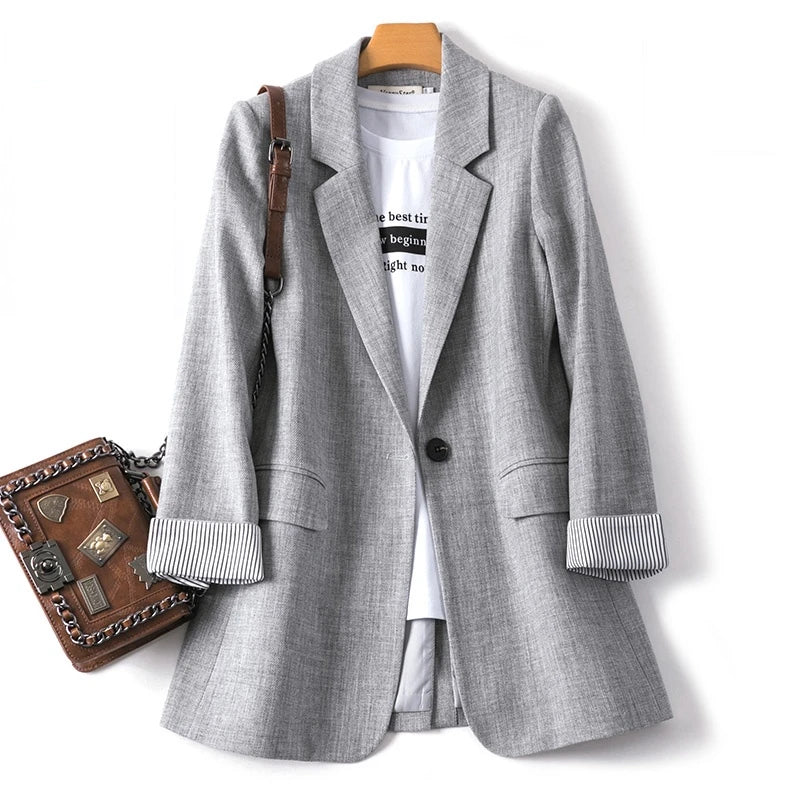 Dames Blazer Casual Met Lange Mouwen 3