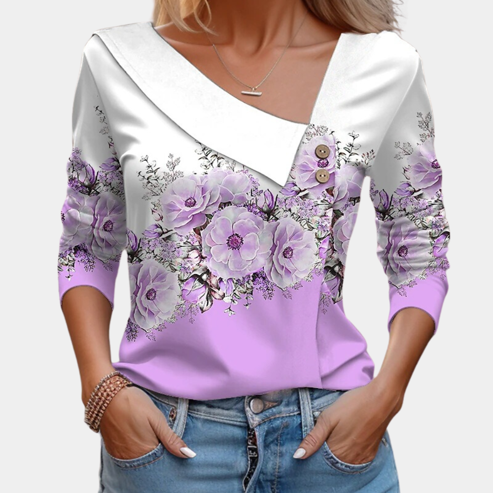 Dames Blouse Bloemprint Stijlvol 6