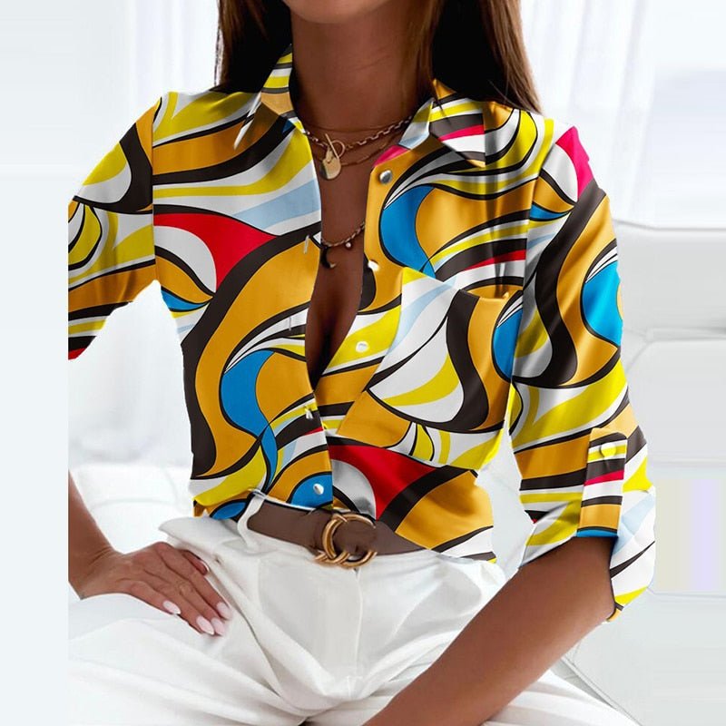 Dames Blouse Omslagkraag Casual Stijl Ademend Materiaal 14