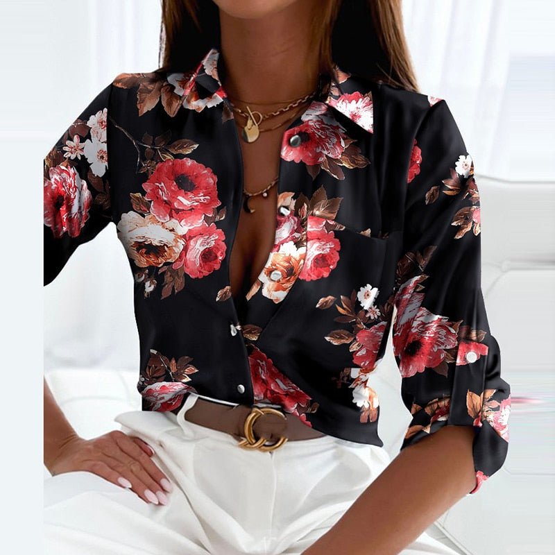Dames Blouse Omslagkraag Casual Stijl Ademend Materiaal 8