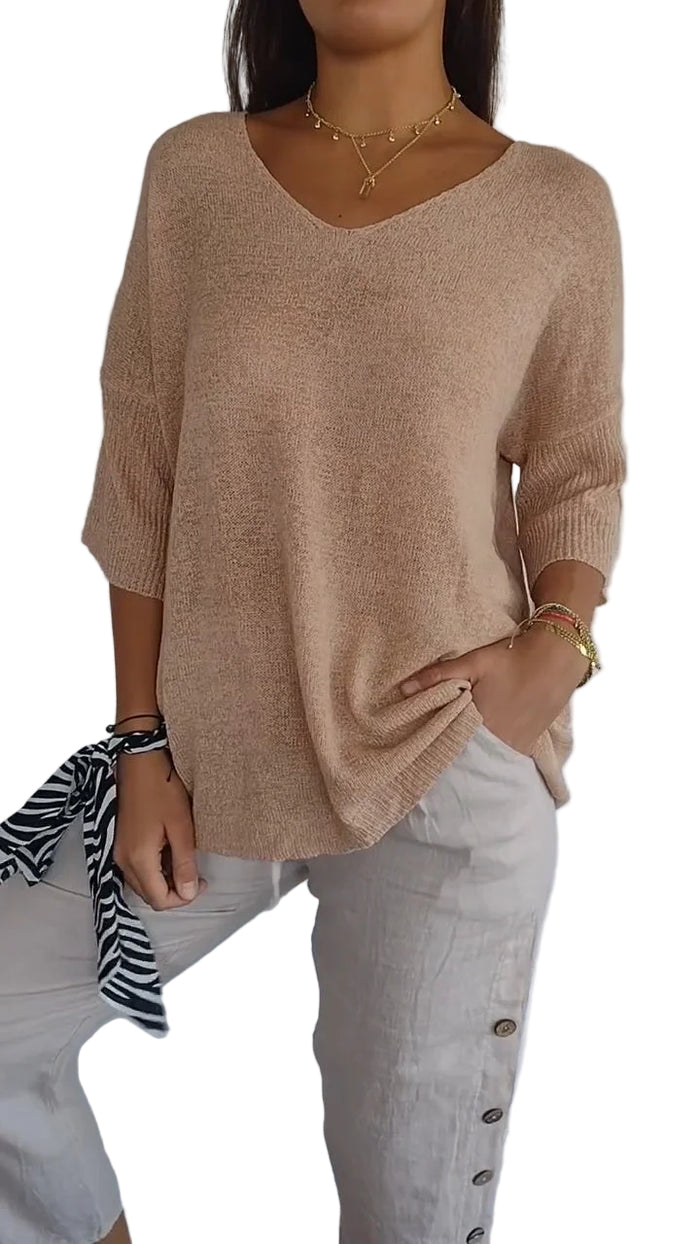 Dames Blouse V-Hals Casual Chic Hoogwaardige Stof 0