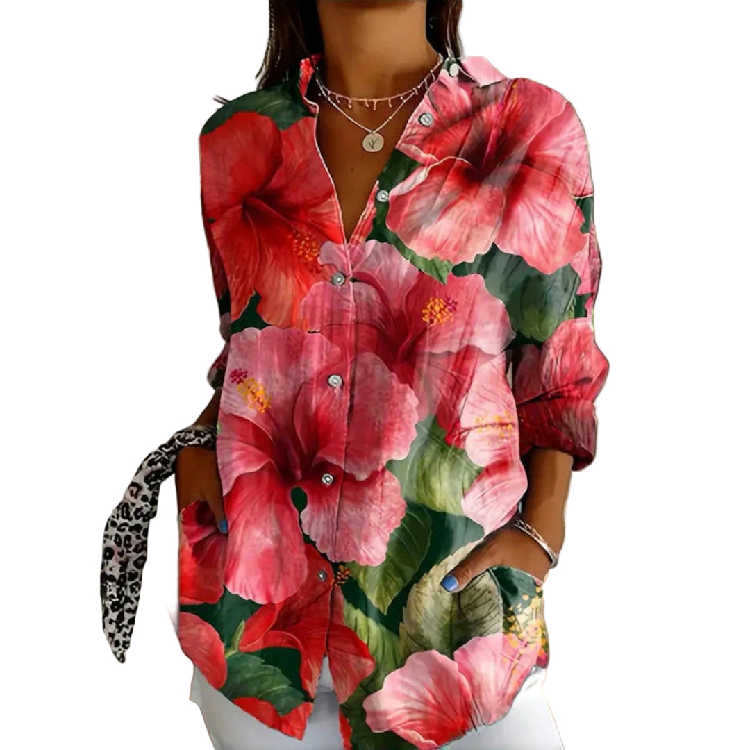 Dames Blouse Vintage Ademend Katoen Tijdloos Design 0