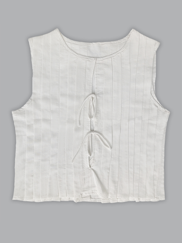 Dames Blouse van Katoen en Linnen met Bandjes 5