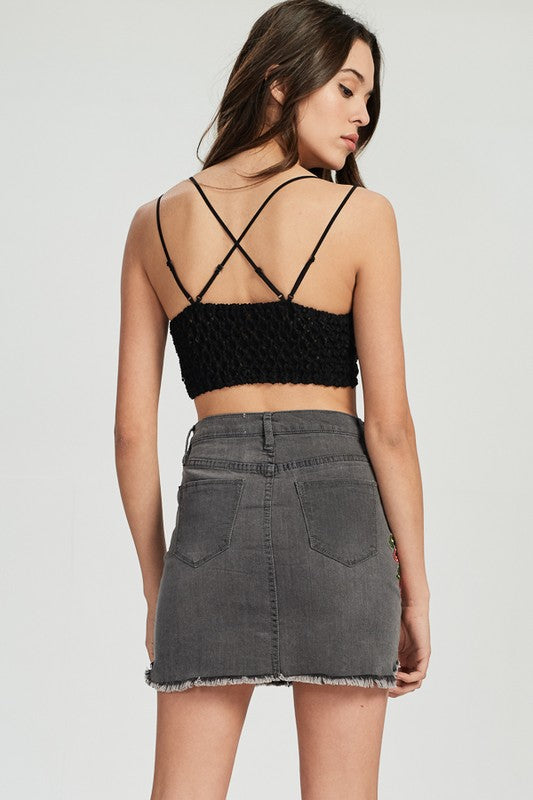 Dames Bralette met Dubbele Bandjes en Kanten Rand 1