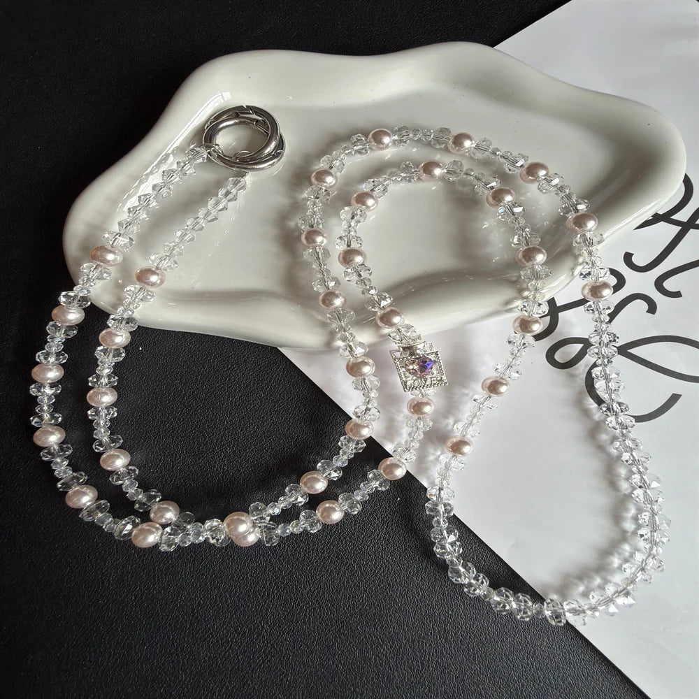 Dames Brillenhouder Met Parels En Kristallen Stijlvol Accessoire 3