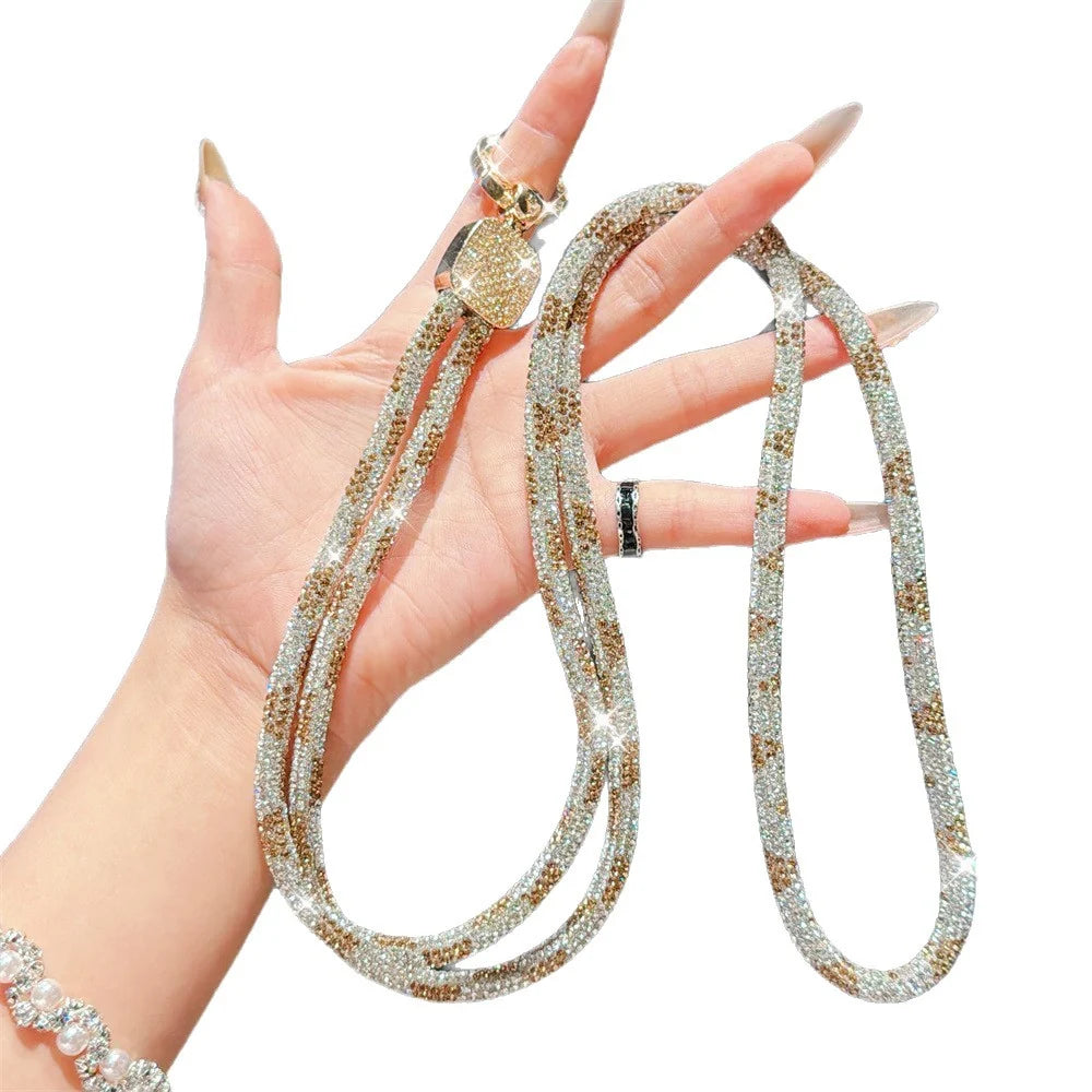 Dames Brillenketting Met Kristal Accent Verstelbaar 2