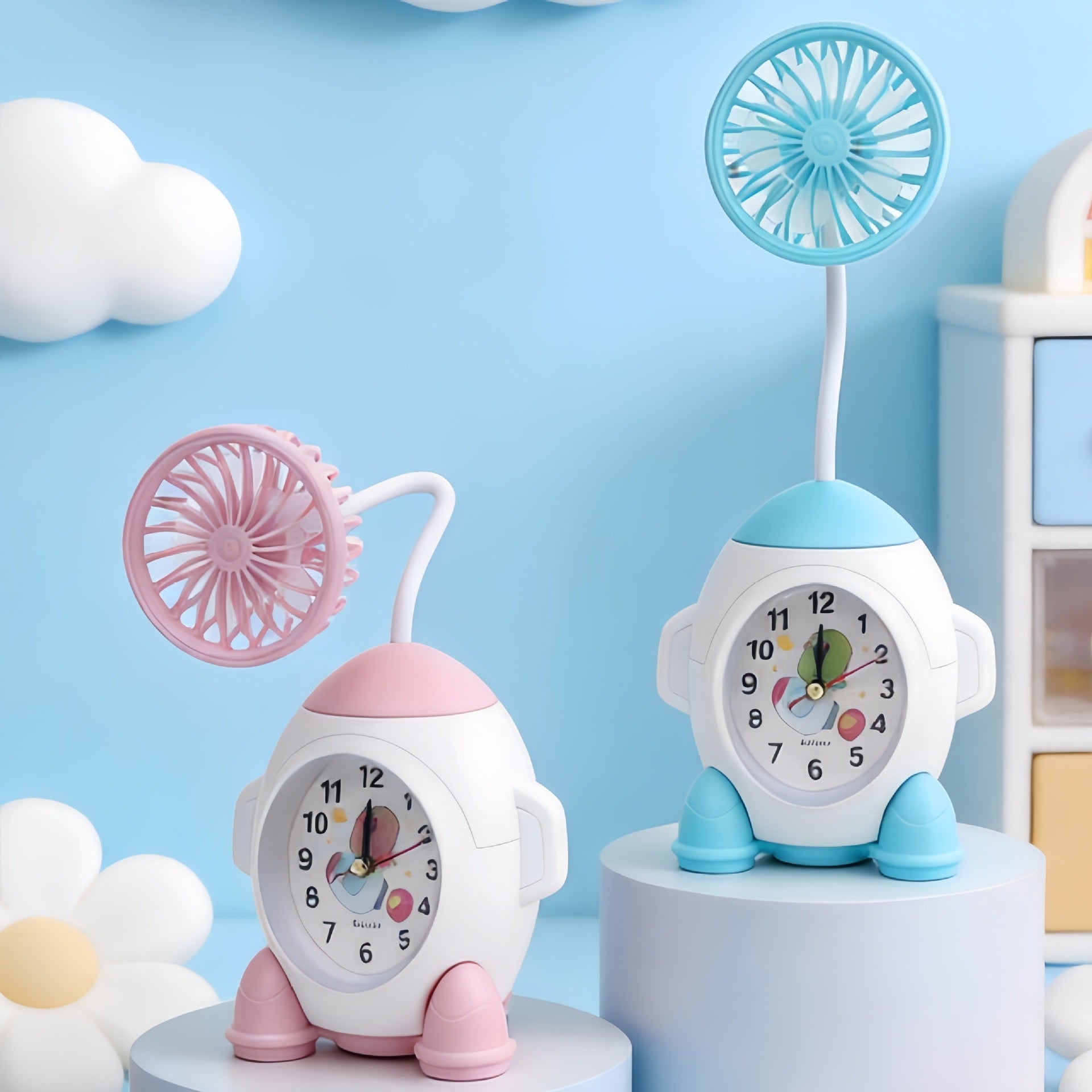 Dames Bureauklok met Ventilator en Modern Ontwerp 3