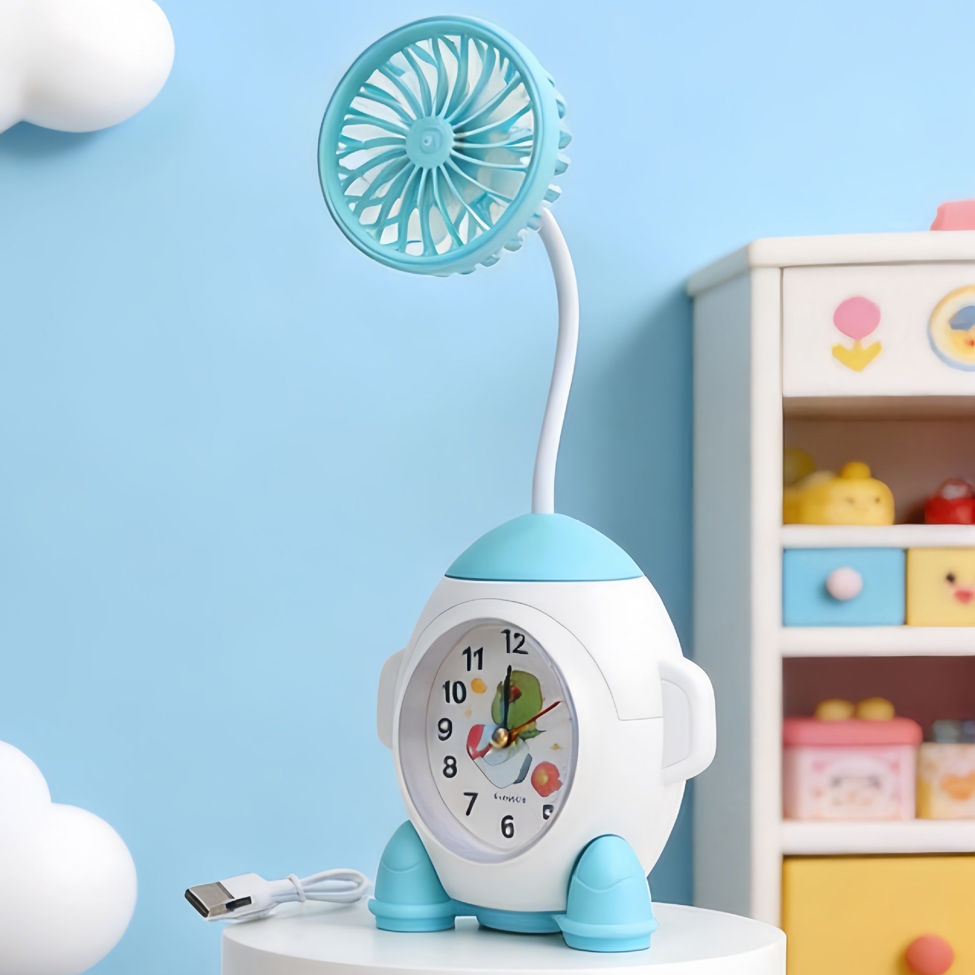 Dames Bureauklok met Ventilator en Modern Ontwerp 6