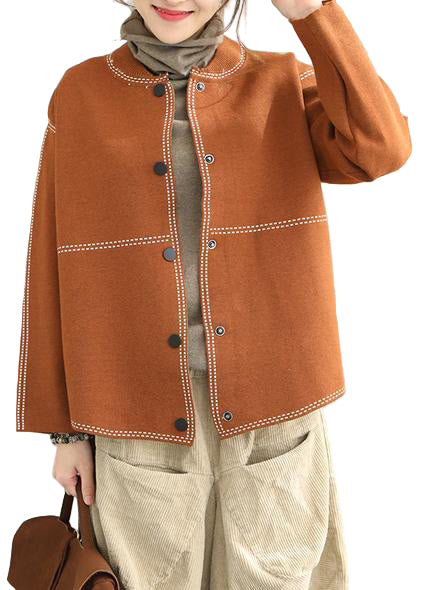 Dames Button-Down Trui Jas Casual 1