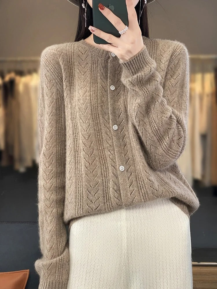 Dames Cardigan van 100% Wol Santorini 4