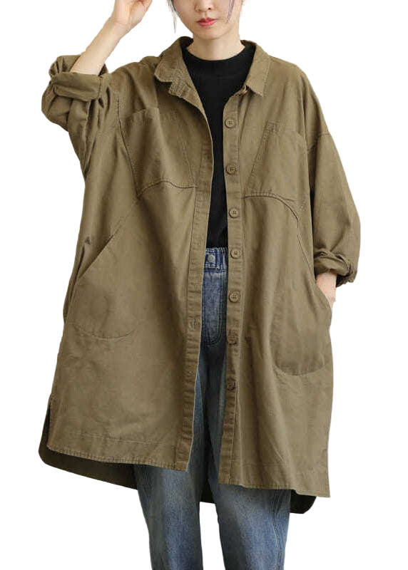 Dames Casual Jack met Peter Pan-kraag en Zakken 0