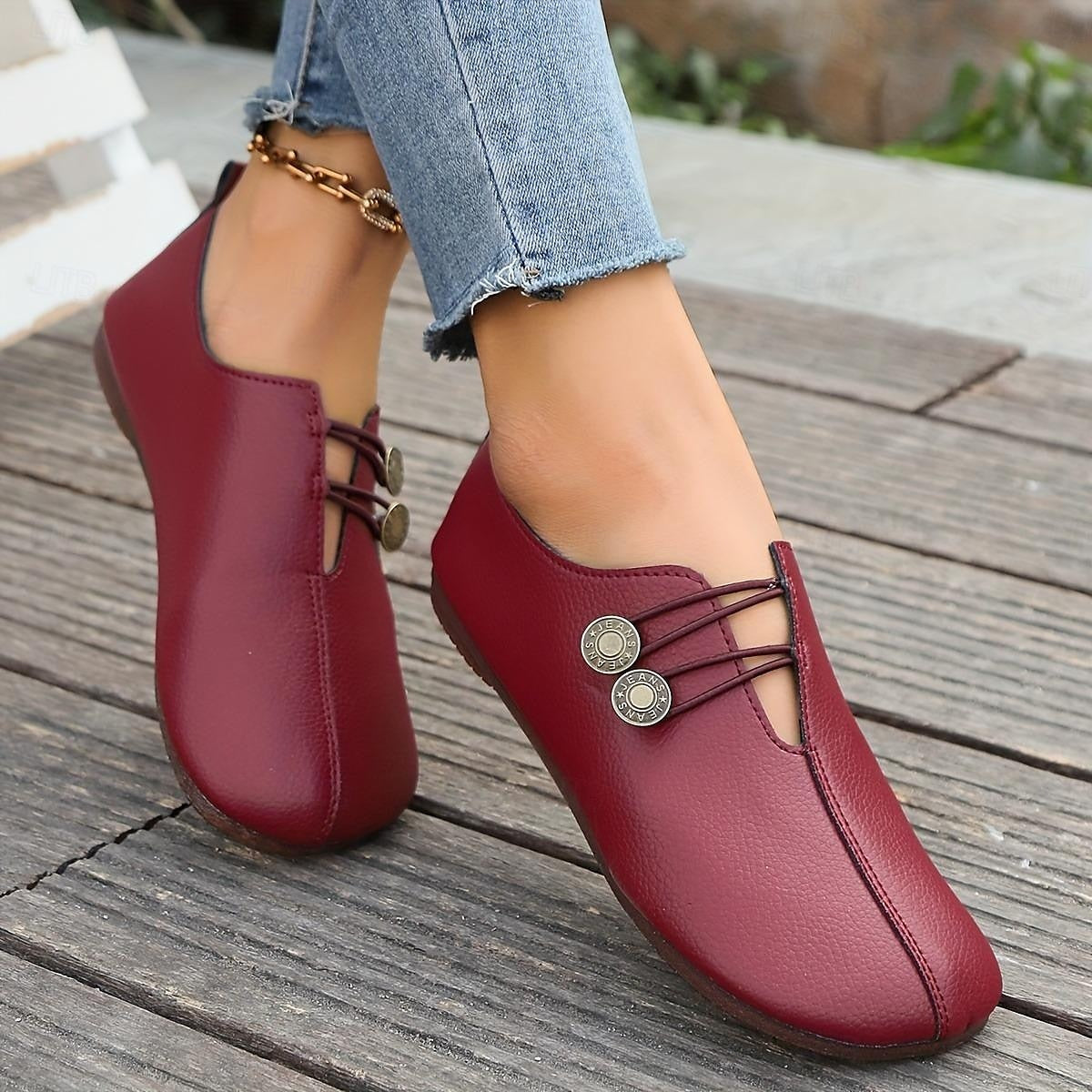 Dames Casual Loafers Met Bandje 2
