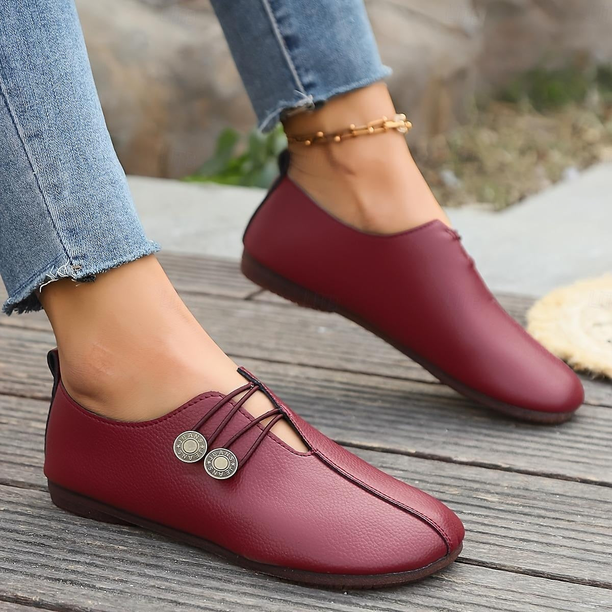 Dames Casual Loafers Met Bandje 3