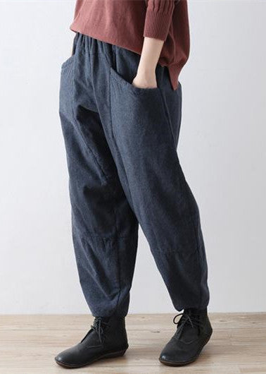 Dames Casual Oversized Broek Donkerblauw 2