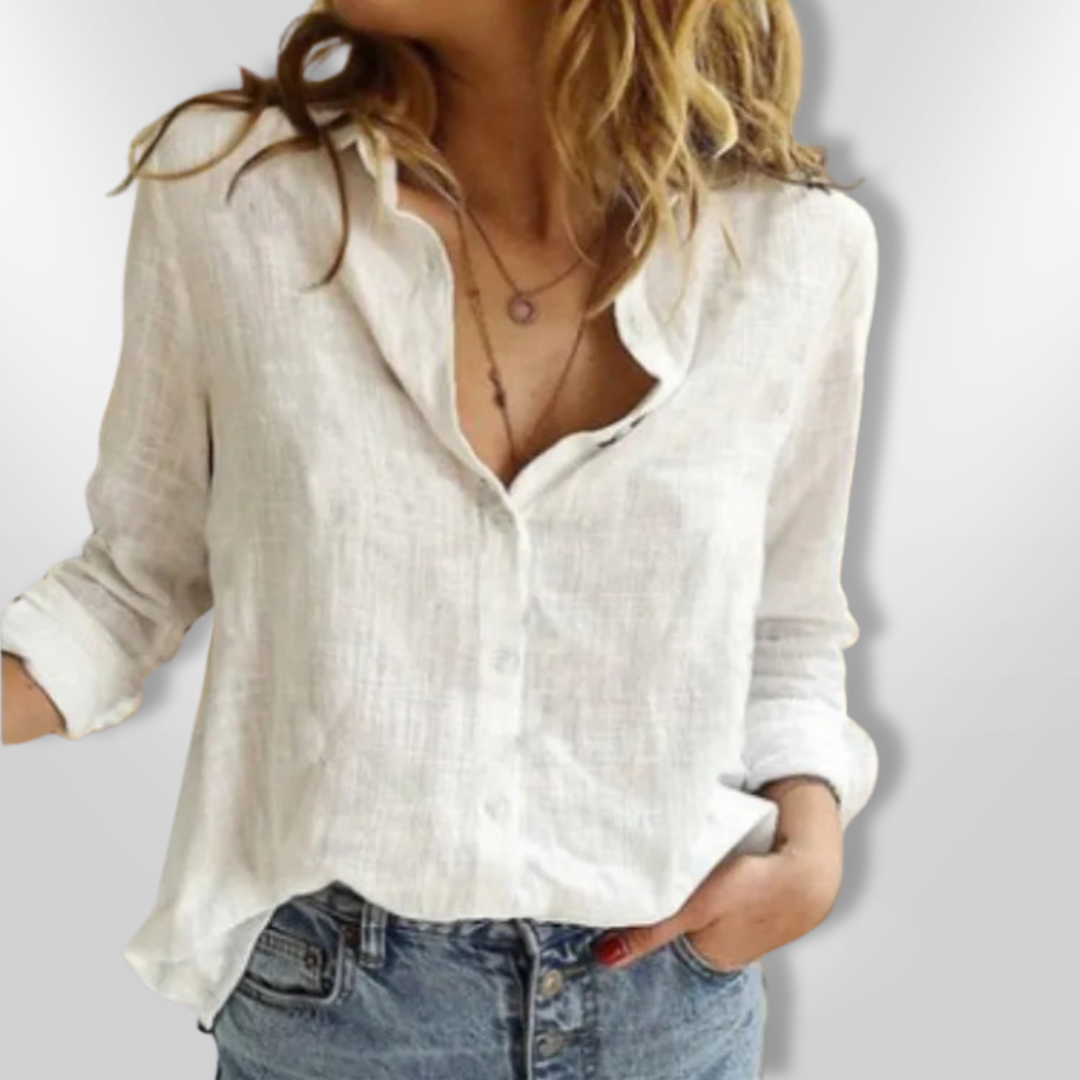 Dames Chemise Boutonnée Vogelprint Katoen Casual Fit 7