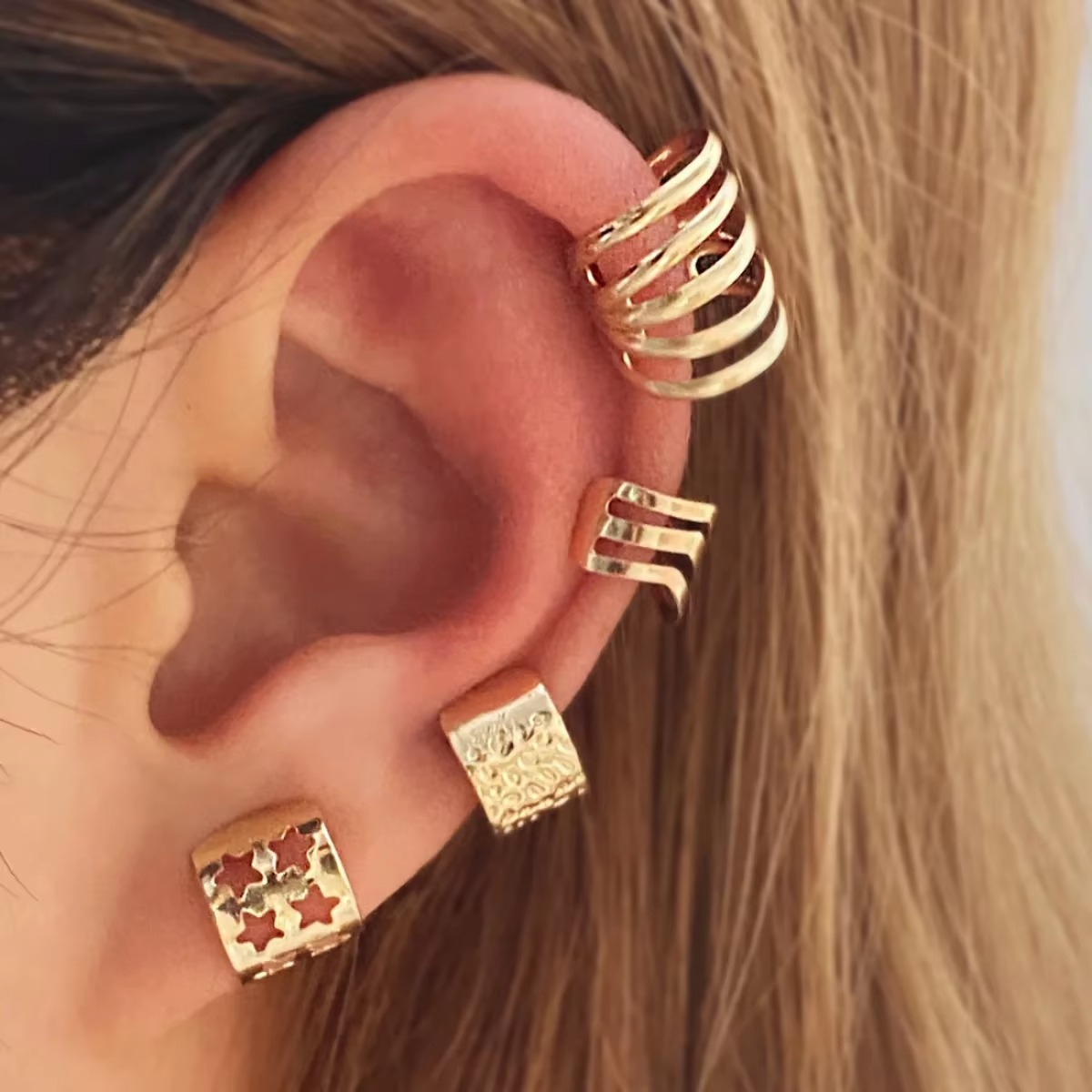 Dames Clip-on Oorbellen Bladmotief 4
