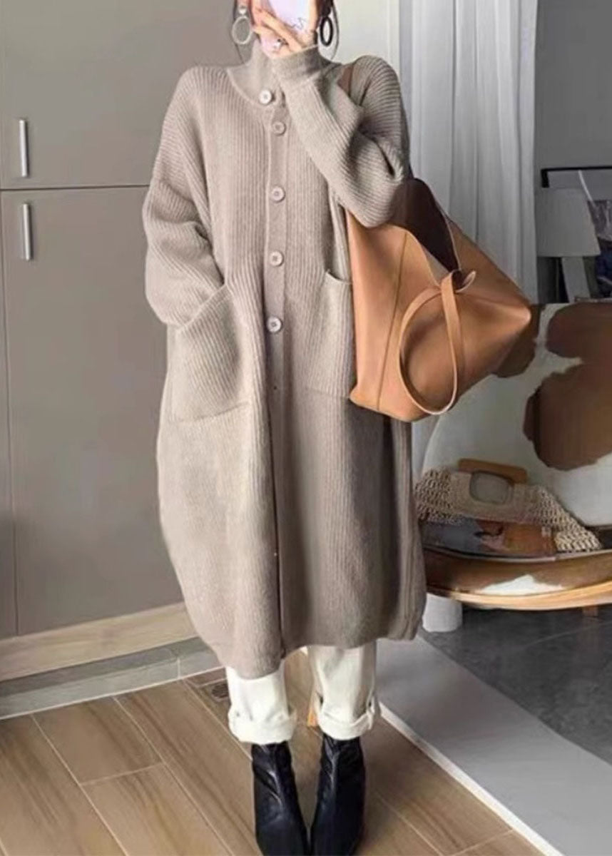 Dames Coltrui Met Knopen Lange Pasvorm Trendy Stijl 1