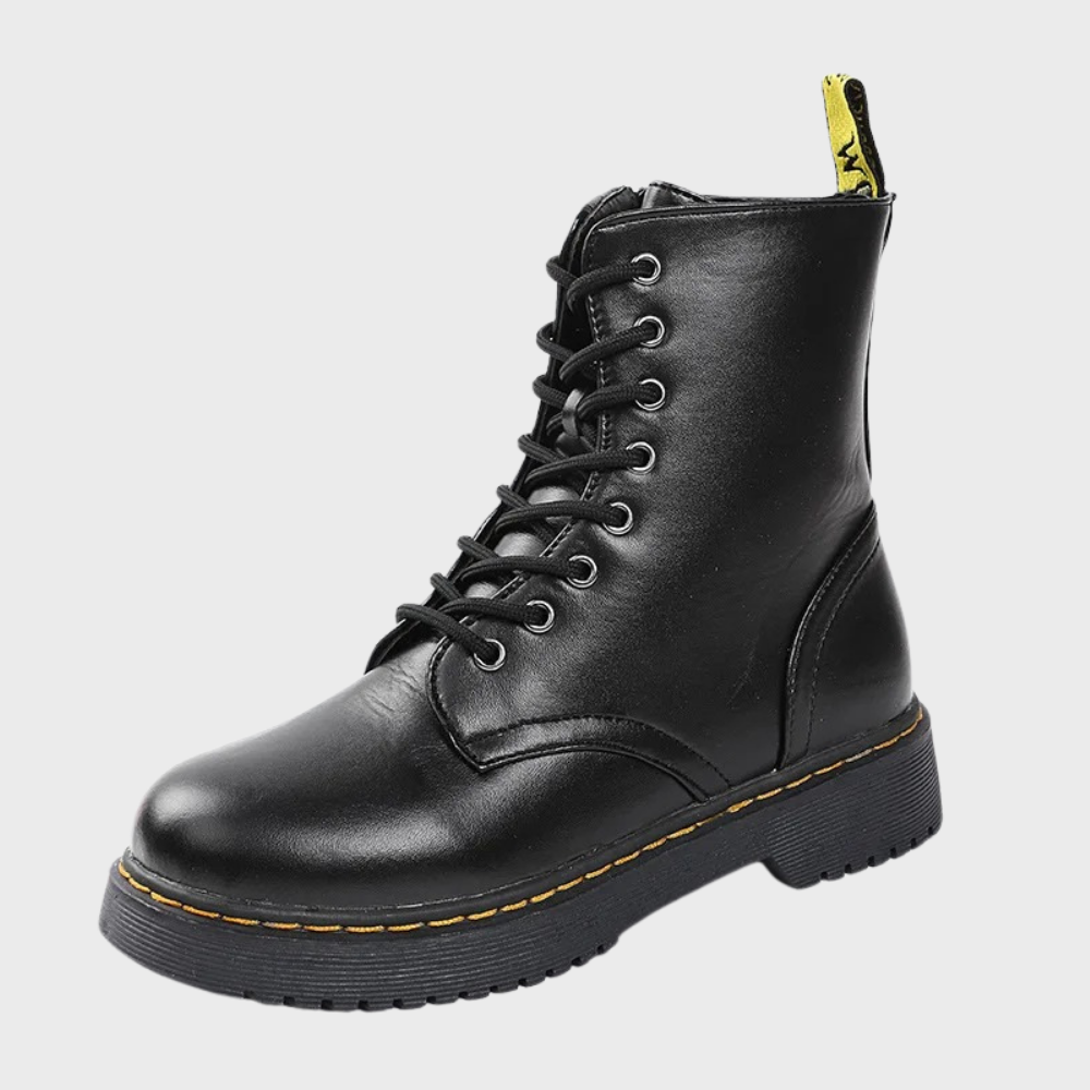 Dames Combat Boots met Veters en Zijrits 1