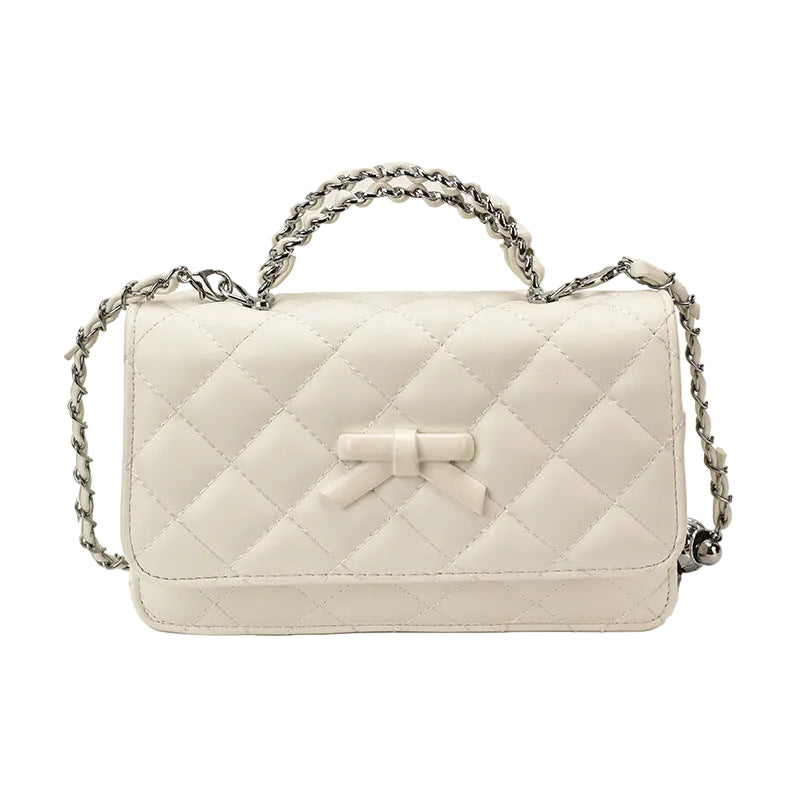 Dames Crossbody Tas Gewatteerd Met Strikdetail Moderne Stijl 0