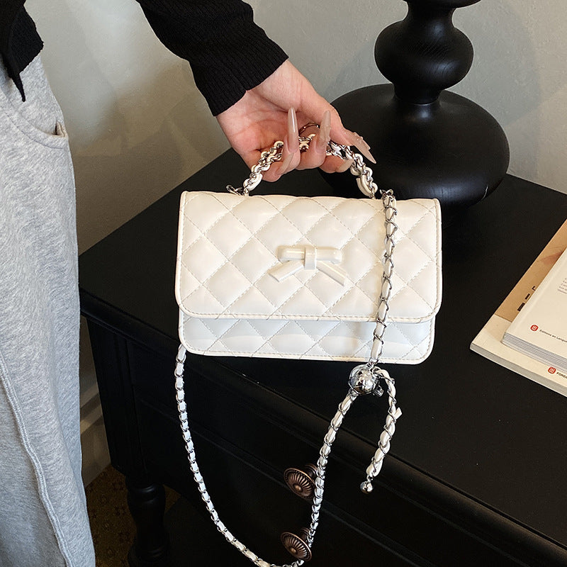 Dames Crossbody Tas Gewatteerd Met Strikdetail Moderne Stijl 1
