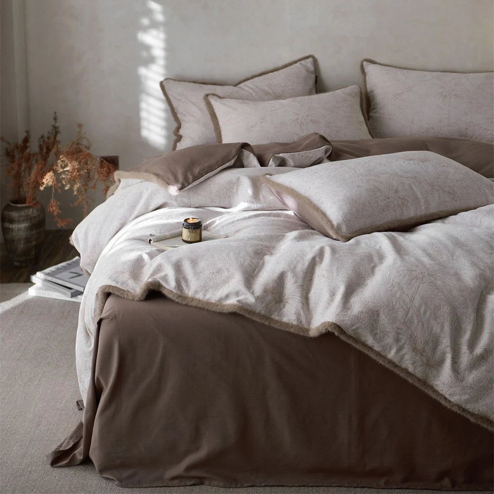 Dames Dekbedovertrekset Jacquard Met Biesafwerking 1