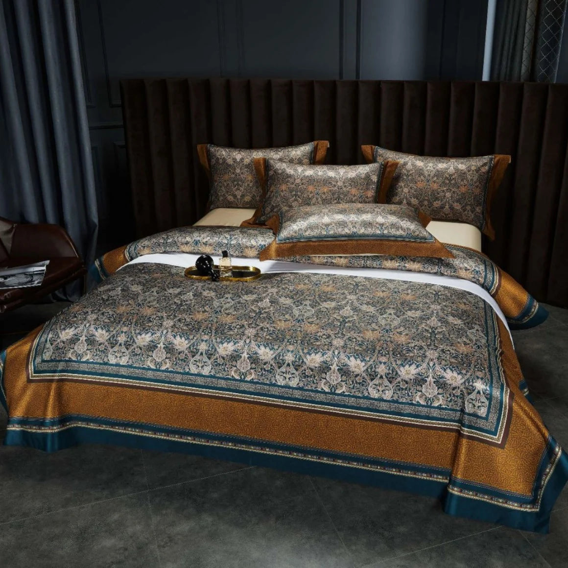 Dames Dekbedovertrekset Jacquard Paisley Design 12