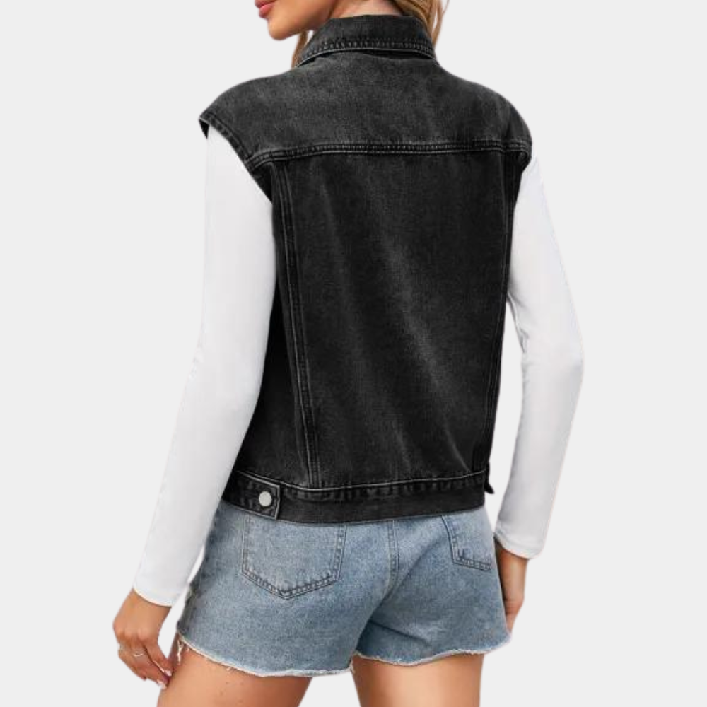 Dames Denim Vest Klassiek 2