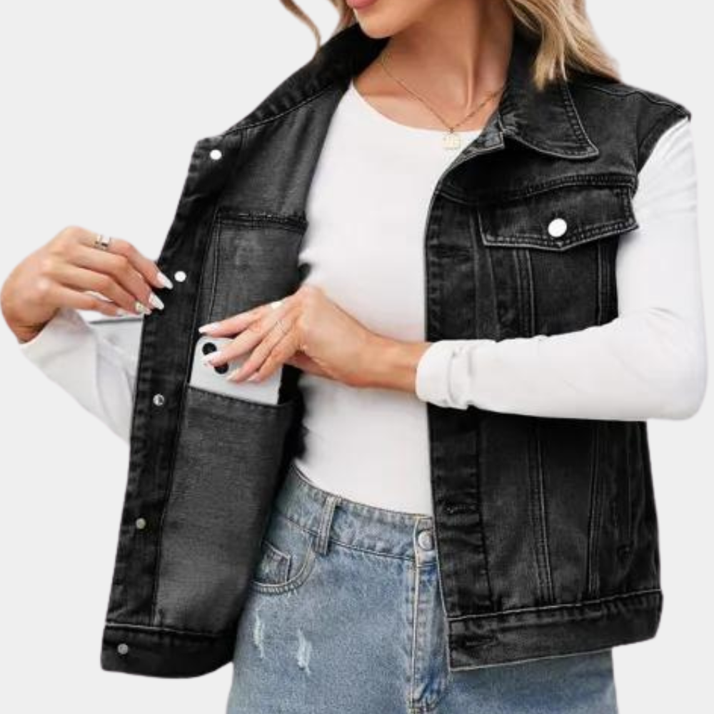 Dames Denim Vest Klassiek 5