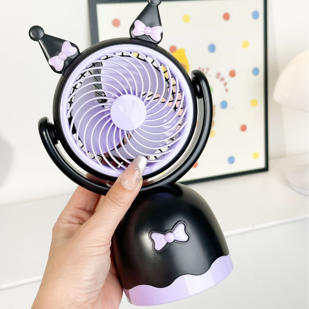 Dames Draagbare Handventilator Kattenoren Ontwerp 2
