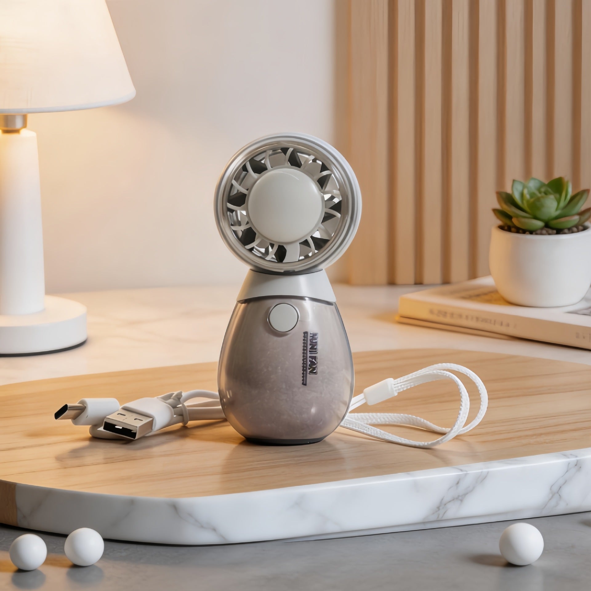 Dames Draagbare Handventilator Speels Ontwerp voor Zomerse Activiteiten 4