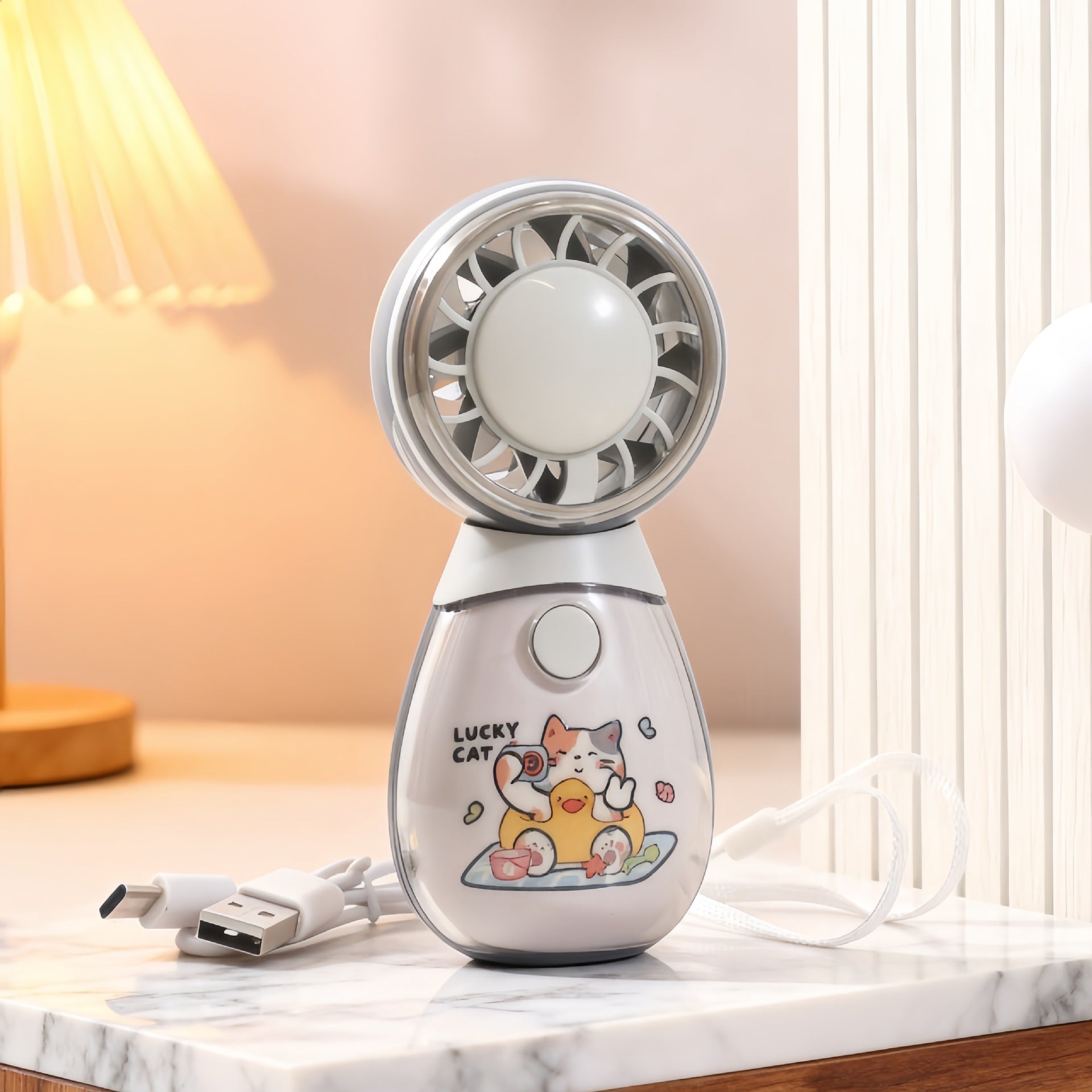 Dames Draagbare Handventilator Speels Ontwerp voor Zomerse Activiteiten 5