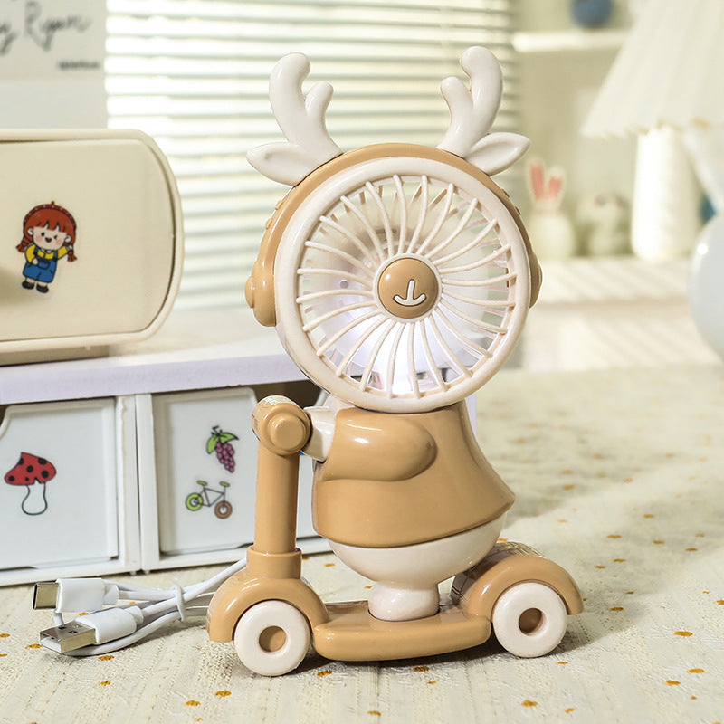 Dames Draagbare Handventilator met Creatief Dierenontwerp 0