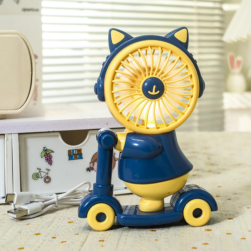Dames Draagbare Handventilator met Creatief Dierenontwerp 9
